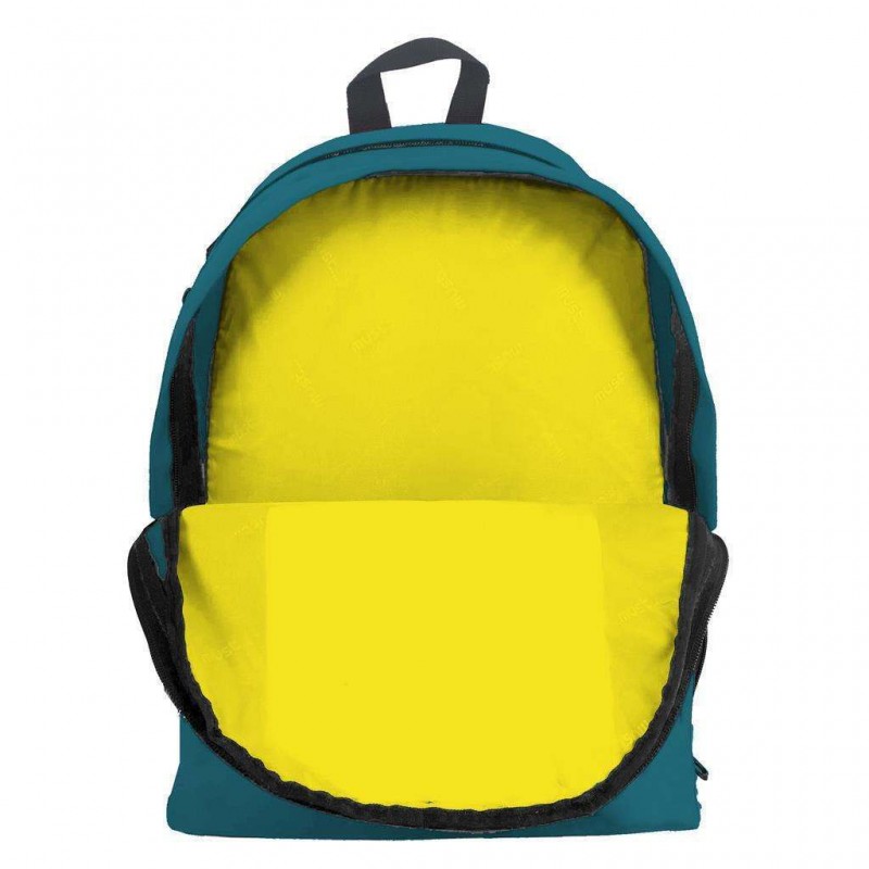 Must Monochrome Plus με 2 Κεντρικές Θήκες Σχολική Τσάντα Πλάτης Γυμνασίου - Λυκείου σε Κυανό χρώμα Μ32 x Π17 x Υ42εκ #584939