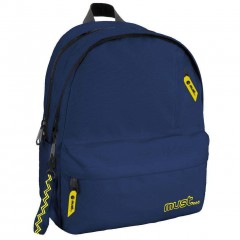 Must Monochrome Plus Double Σχολική Τσάντα Πλάτης Γυμνασίου - Λυκείου σε Μπλε χρώμα #584942