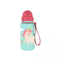 MUST water bottle pctg 400ml with straw 7x17,5cm #584885
